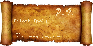 Pilath Ipoly névjegykártya